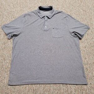 Vineyard Vines Polo Shirt Mens XL Blue White‎ Striped Edgartown Performance Golf